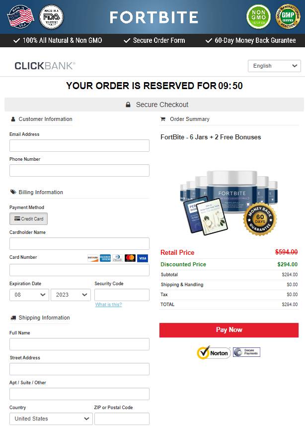 FortBite - Secure Order Page